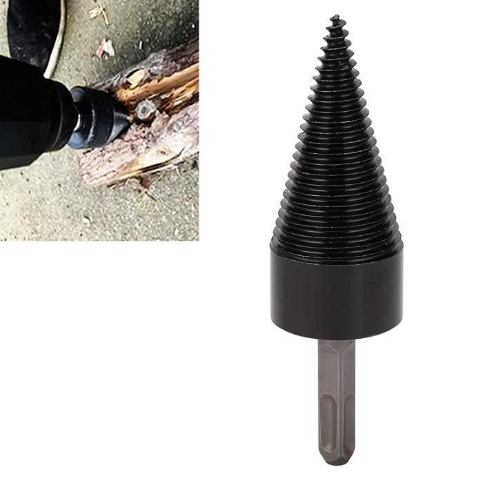 Kit 6 Pièces Fendeur à Bois Pour Perceuse – Pointe Carbone Avec Poignées Pour Camping - 10