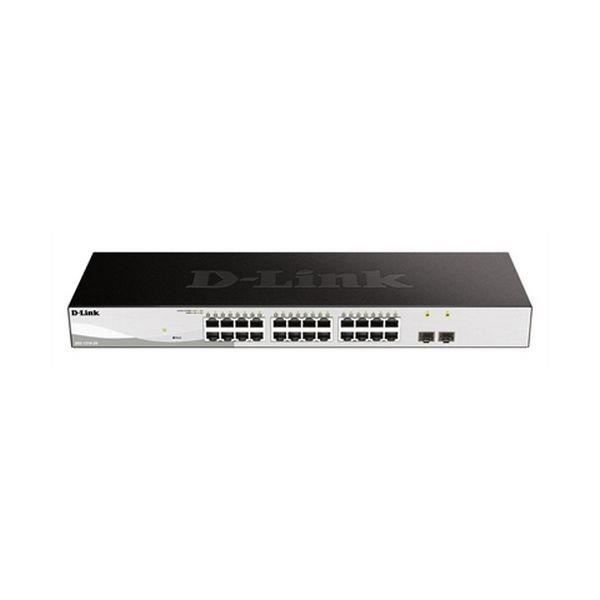 D-LINK Commutateur Smart+ DGS-1210-26 - Intelligent - 24 x 10/100/1000 + 2 x Gigabit SFP - Ordinateur de bureau, Montable sur rack