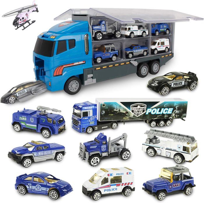 Lot De 7 Voitures Jouets Batman - Batmobile & Camion Porte-conteneurs, échelle 1:64, Métal Et Plastique, Cadeau Enfant