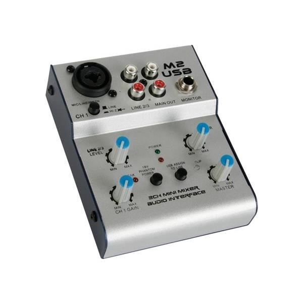 Mini Table De Mixage Mixer Usb 2 Canaux Ordinateur Table De