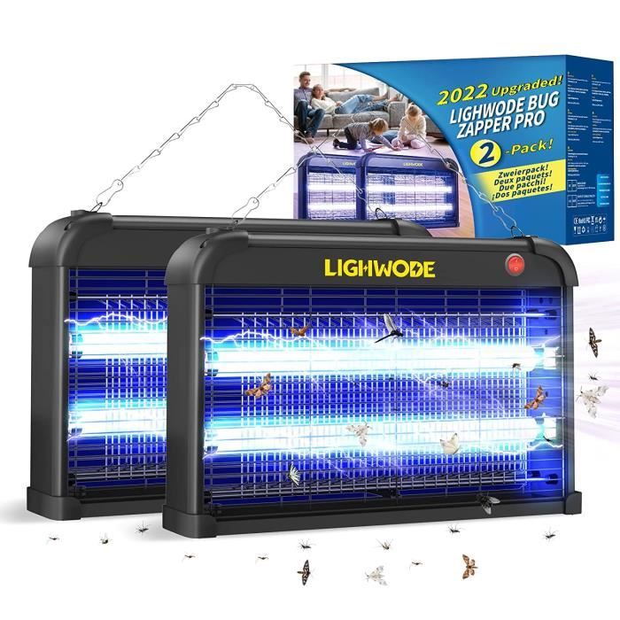 Lampe Anti-Moustique 2 Pack - Prise Électrique UV, Tue Insectes Pour Intérieur, Sans Produit Chimique