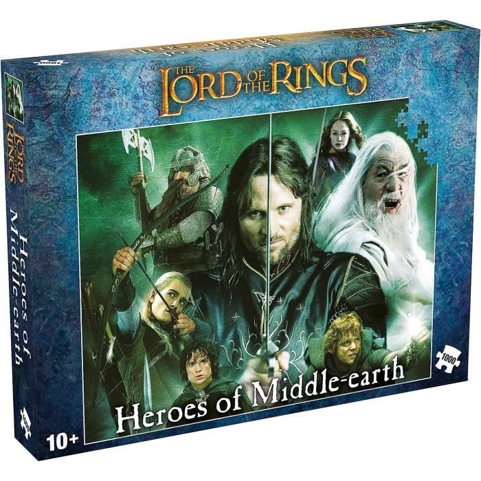 Lord Of The Rings Heroes Of Middle Earth 1000 Piece Jigsaw Puzzle Game ...