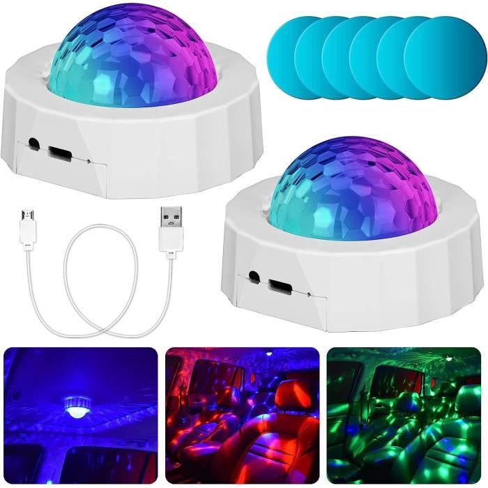Lumière Disco Portable URAQT - Boule à Facettes USB Rechargeable Avec Commande Vocale Pour Fête