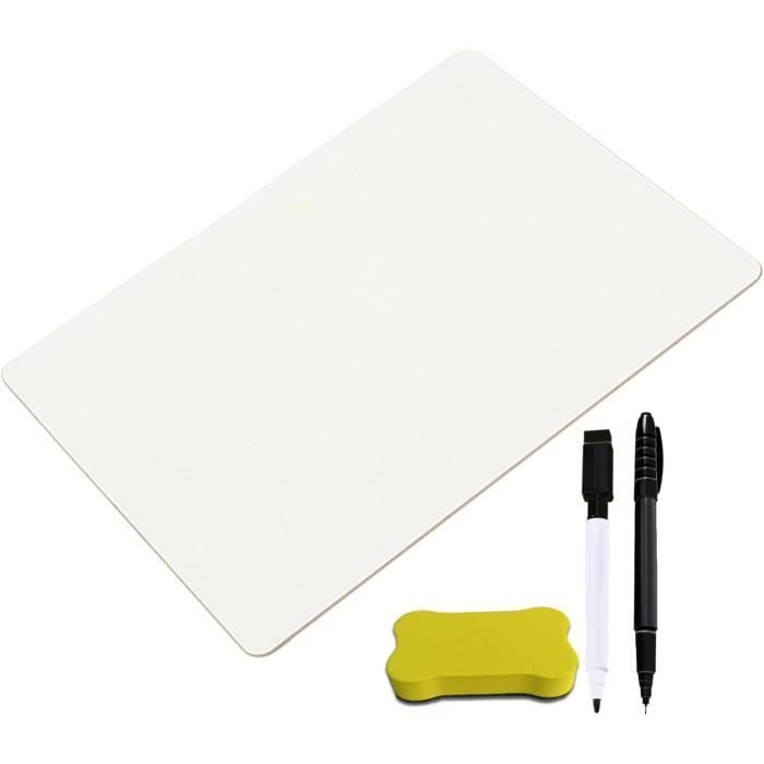 Tableau Blanc A4 Double Face Magnétique Romon - Avec 3 Crayons, 3 Gommes Et Aimants - 21.5x30cm