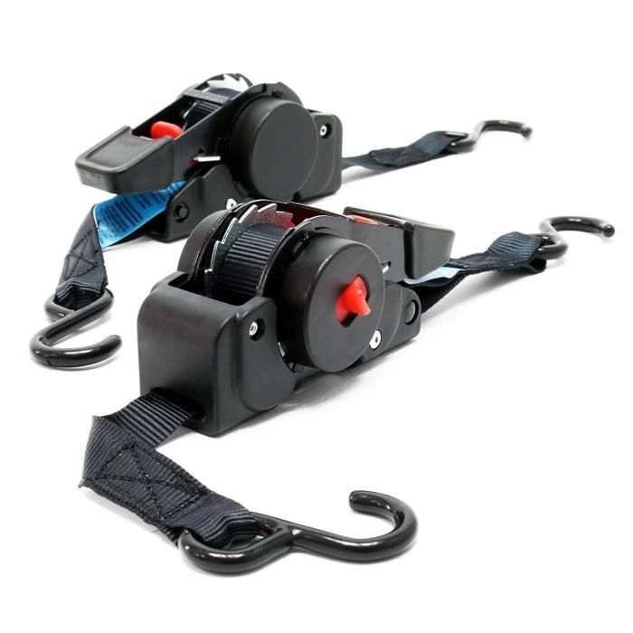 X AUTOHAUX Lot De 6 Sangles D'arrimage De Voiture Avec Boucle De Verrouillage à Came Noir 2,5 X 3,6 M