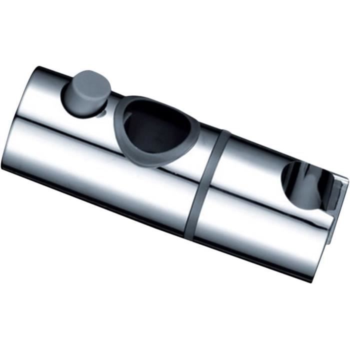 Support De Pommeau De Douche Universel Chromé - Pour Barre Coulissante 22 Mm, Clip Sans Perçage