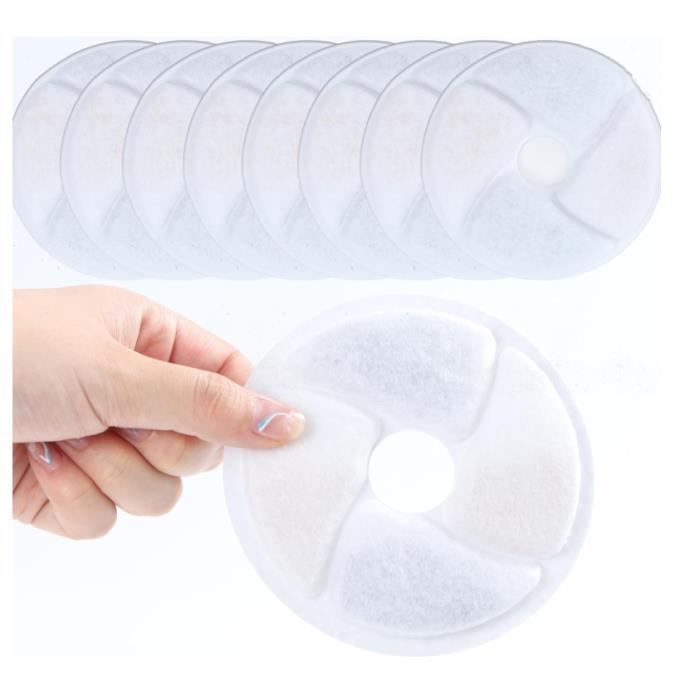 Lot de 8 filtres de fontaine à eau pour chat compatibles avec fontaine à eau - Cartouches filtrantes de rechange de 11 cm
