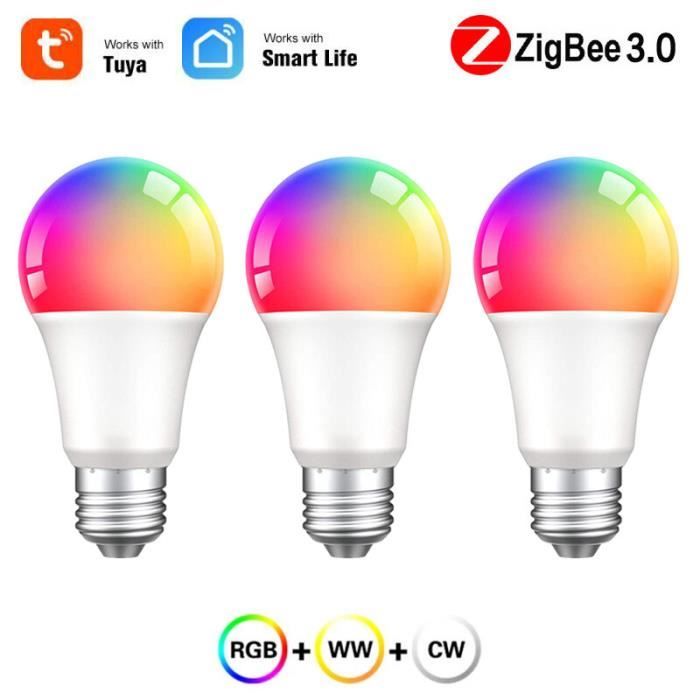 Ampoule Intelligente ZigBee NOUS P3Z RGB - 16M De Couleurs, Compatible Alexa, Google Home - E27