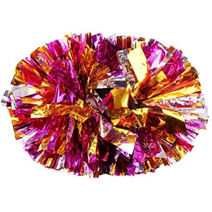 Pom Poms Cheerleading 1 Paire Sports Dance Dance Cheer Cheerleader Aerobic Pompoms Metalic Pour Dance Party Ecole Cdiscount Sport