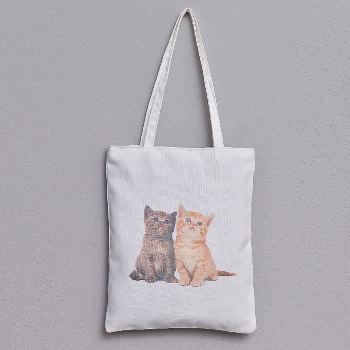 Sac Cabas non tissé Chat sur Coussin Chez BEAUTÉ-MONDE