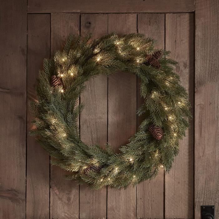 Déco Couronne de Noël Pré624 Cdiscount Maison