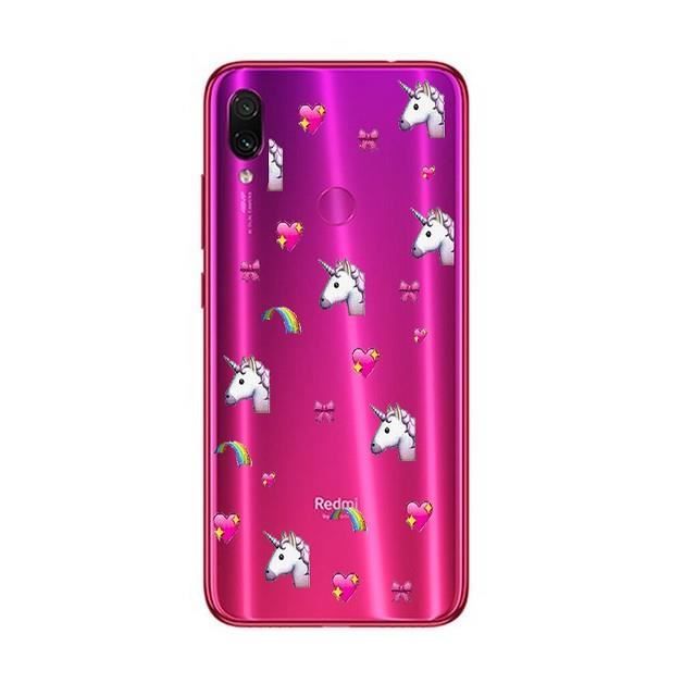 Coque Redmi Note 7 Licorne Coeur Unicorn Cute Kawaii Transparente