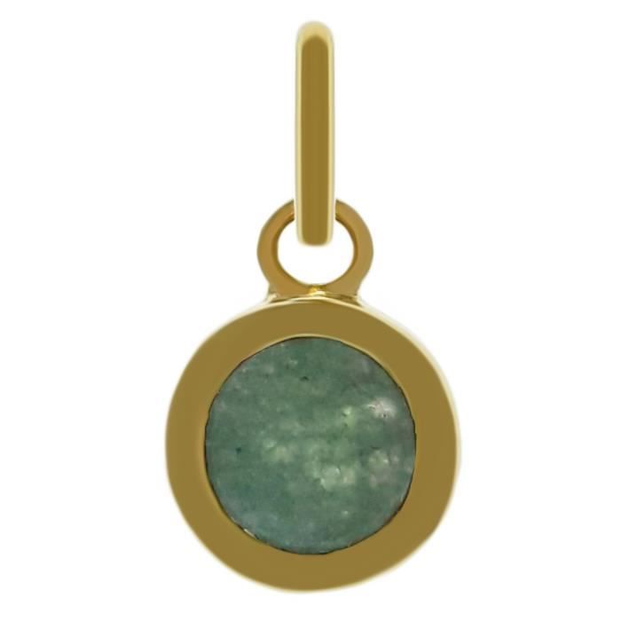 Pendentif Plaqué Or 18 carats et Aventurine