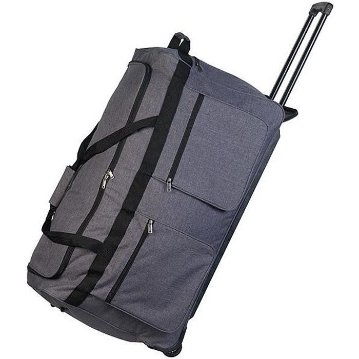 Sac de voyage pliable XXL 160 L avec fonction trolley et poignée télescopique