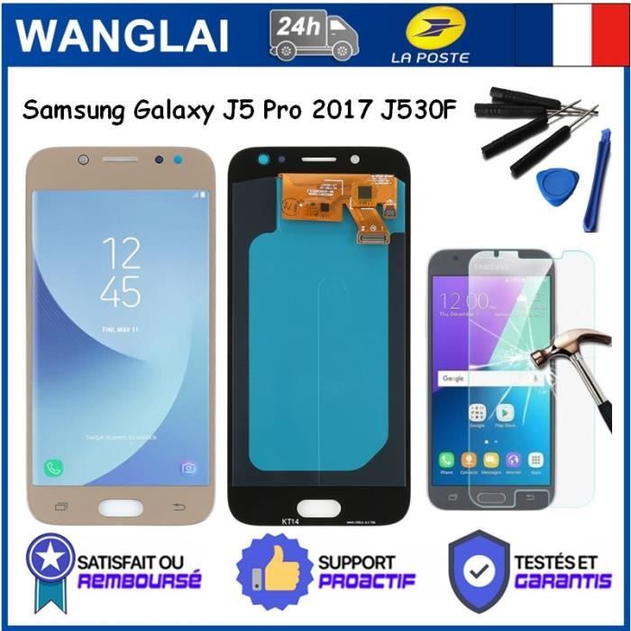 Pour Samsung Galaxy J5 Pro 17 Sm J530f Gold Ecran Lcd Vitre Tactile Flim Cdiscount Telephonie