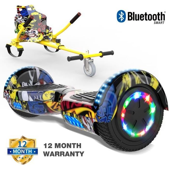 Hoverboard CITYSPORTS 6.5 Bluetooth Moteur 700W avec Roues LED