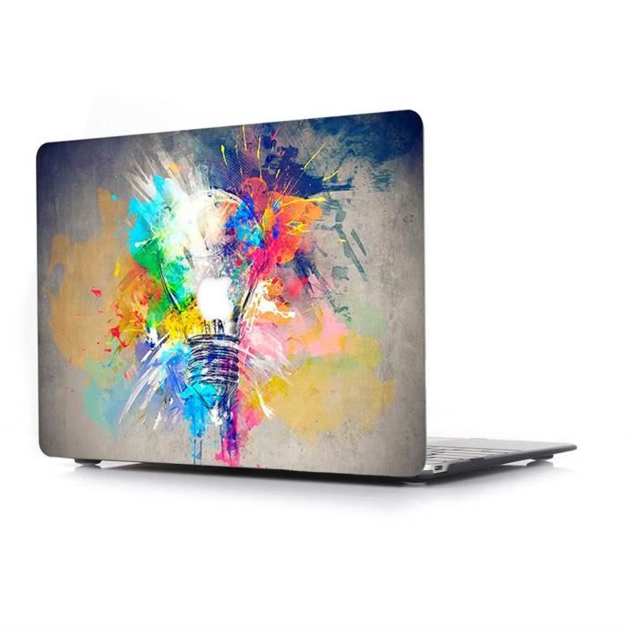 L2W Coque Apple MacBook Air Nouveau 13,3 Pouces 2018 Modèle A1932 avec Touch ID Ordinateur Portable Accessoires étuis Plastique Lisse Design dimpression Protections Rigide Housse,Inconnu X32 