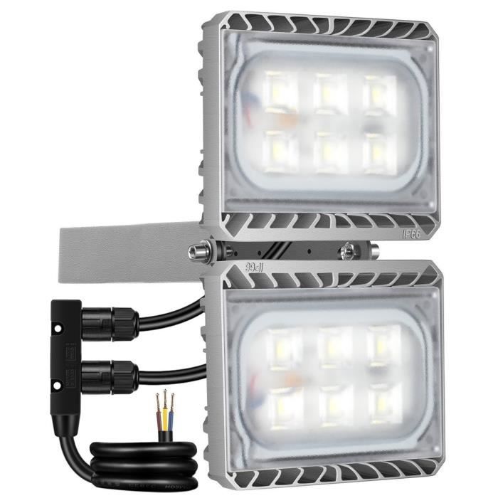 Eclairage de Sécurité Gosun 10W LED Projecteur 220V IP66 Waterproof Extérieur/ Intérieur Spot de Lumière dinondation 3000K Blanc Chaud 