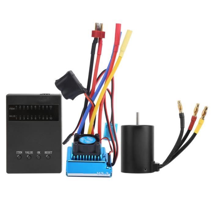 Surpass Hobby – ESC 130 A Sans Balais Pour Voiture RC 1/10 + Carte Programme – 6-11V, 240A Crête