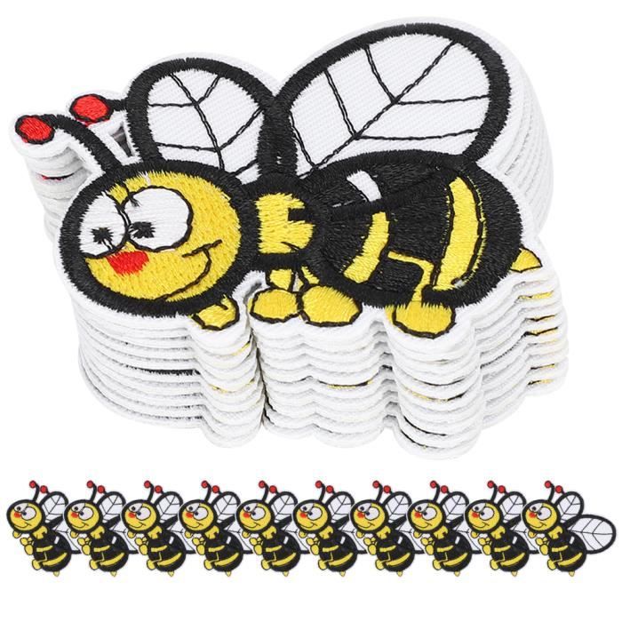 Brodé abeille Auto Adhésif Sticker Or Argent Pack De 4