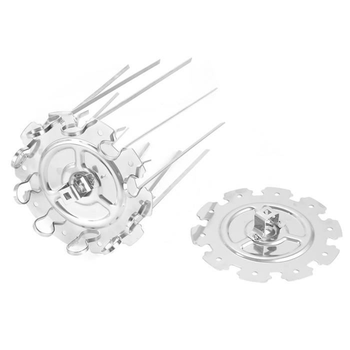 1 lot de brochettes rotatives en acier inoxydable avec 10 1 lot de brochettes rotatives en acier inoxydable avec 10