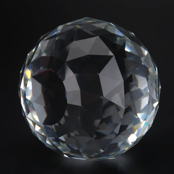 Prisme Boule De Verre Taillé 60mm Ou 80mm - Décoration Maison Hôtel Cristal K9 - Effet Arc-en-Ciel