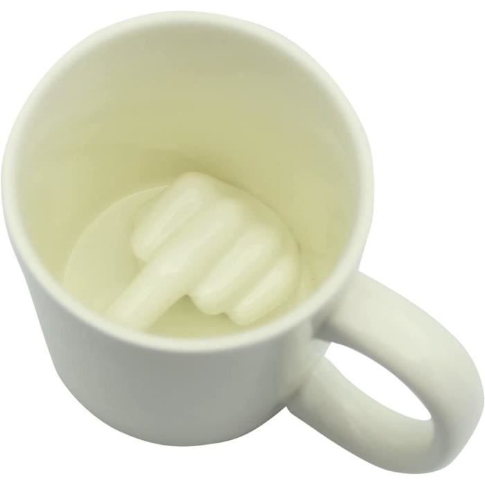 Tasse Doigt D'honneur En Céramique 280ml - Cadeau Humoristique Pour Collègue Ou Ami