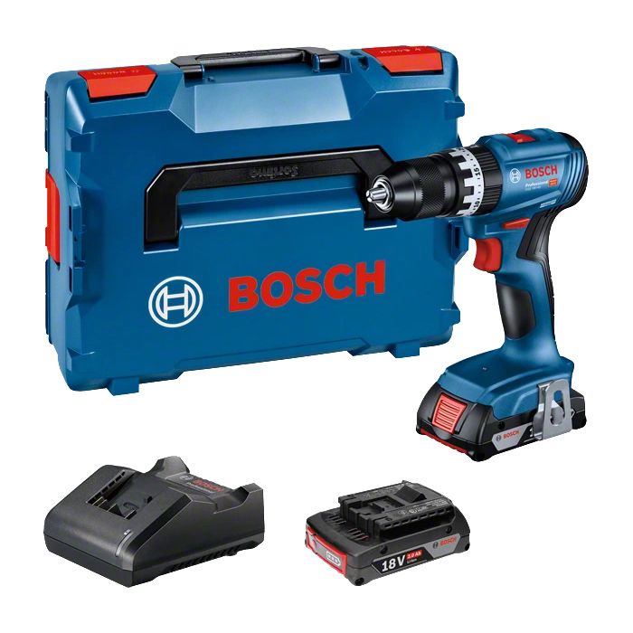 Perceuse à percussion - Bosch - GSB 18V-45 - Sans fil - 2 batteries Li-ion 20 Ah - 18 volts