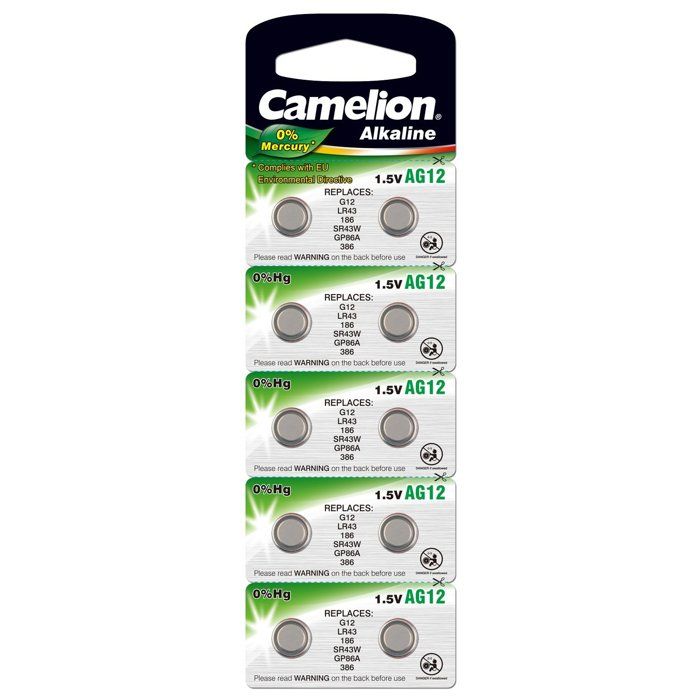 Lot De 50 Piles Bouton AG12 LR43 1,5V - Alcalines, Anti-fuites, Longue Durée - Pour Jouets, Montres, Thermomètres