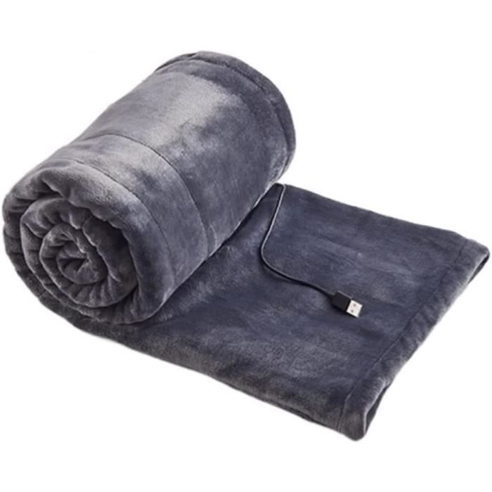 Coussin Chauffant Électrique 45x35 Cm – 3 Niveaux De Chaleur – Alimentation USB 5V – Velours Doux – Pour Lit, Canapé, Bureau