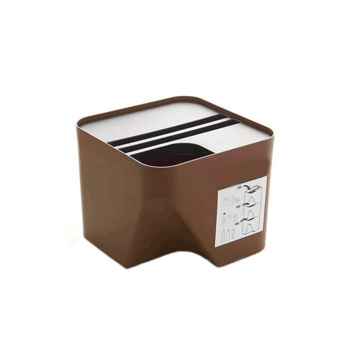 Poubelle Empilable Double Niveaux 35L - Plastique Beige, Dimensions 37x23x75 Cm, Neuf