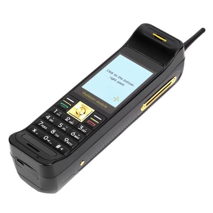 Téléphone portable rétro 2,2'' avec banque d'alimentation - CIKONIELF - Double SIM - Noir