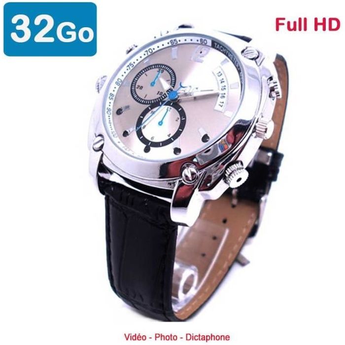 Montre camera full hot sale hd 32 go