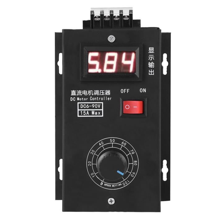 CYTGOUPER Contrôleur De Vitesse Moteur PWM DC 6-60V 30A - Affichage Numérique & Interrupteur