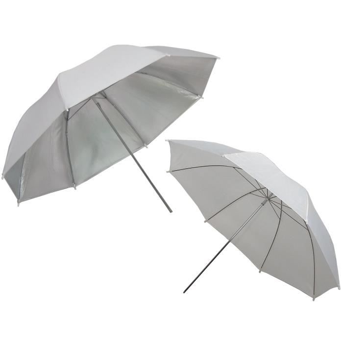 DynaSun Kit UR02W Blanc + UR02GB Or Noire 109cm Kit 2x Parapluie