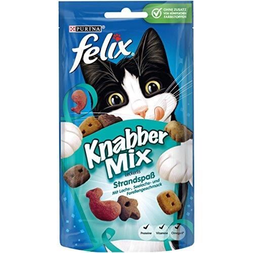 FELIX KnabberMix Friandises pour Chat Adulte Moyen - Lot de 8 x 60 g (480 g)