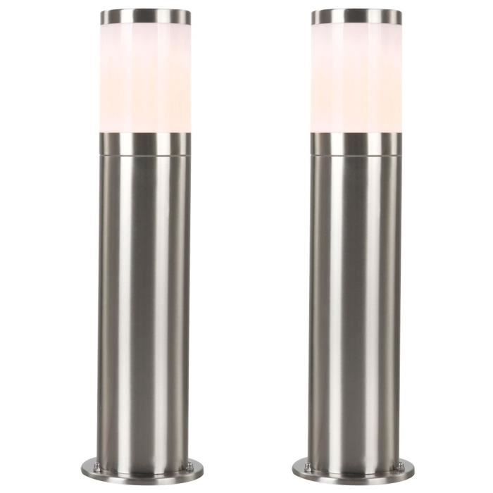 Set A 2 Lampadaire Sur Pied Lampe Exterieur Pour Le Jardin Lumiere