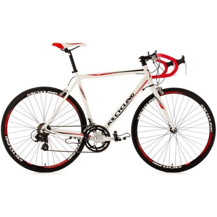 Velo de course alu 28 Euphoria blanc TC 55 cm KS Cycling Cdiscount Sport