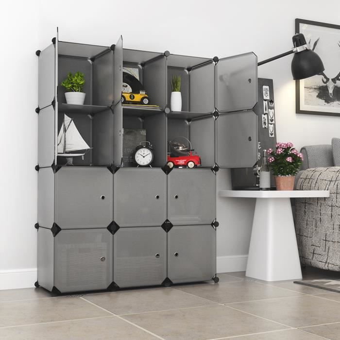 Langria 12 Cabines Armoires Etageres Plastique Meuble De Rangement