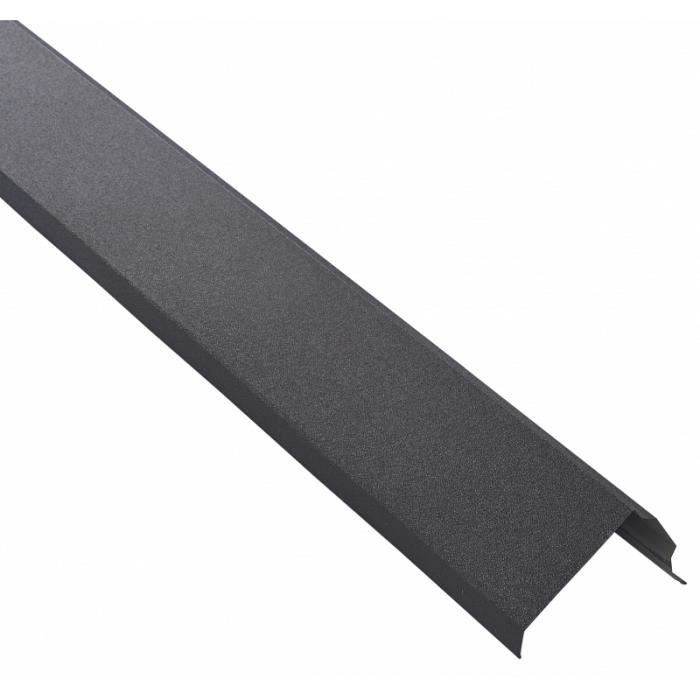 Bande de rive toiture acier galvanisé laqué mat aspect tuile - L: 1.2 m - Gris anthracite mat