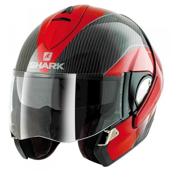 Casque Shark Evoline Pro Carbon Carbone/ rouge - Cdiscount Auto
