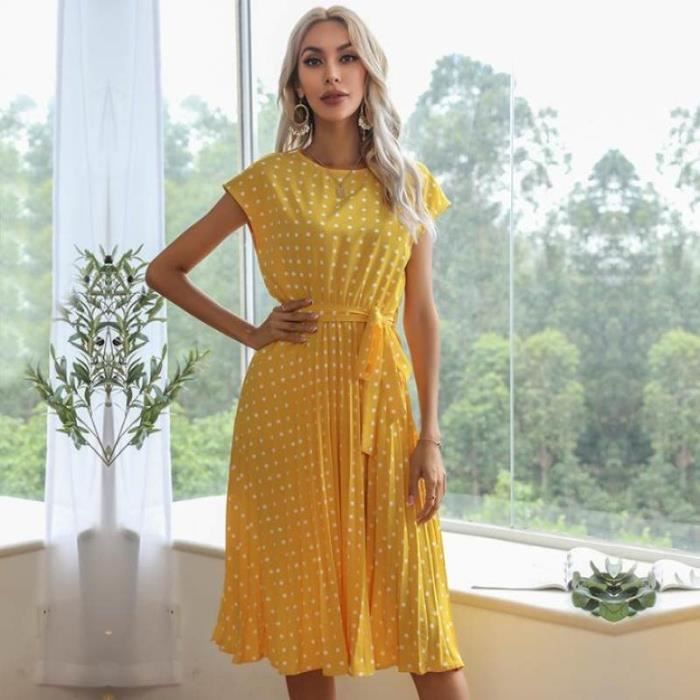 Robe florale rosé papillon T44/46