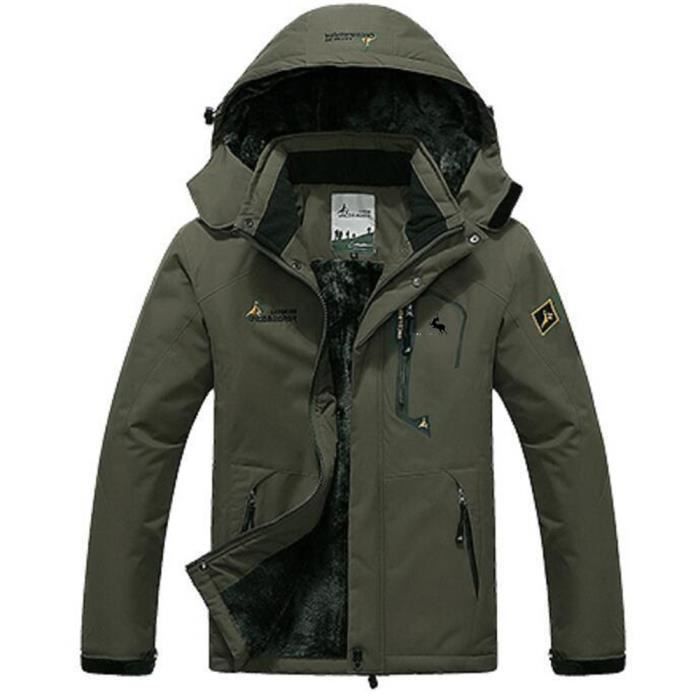 MOBIGARLAN Blouson de Ski Homme Veste Polaire Coupe Pluie Coupe Vent de Marque Luxe doudoune pour Hommes Manteau Vetements Masculin Cdiscount Sport