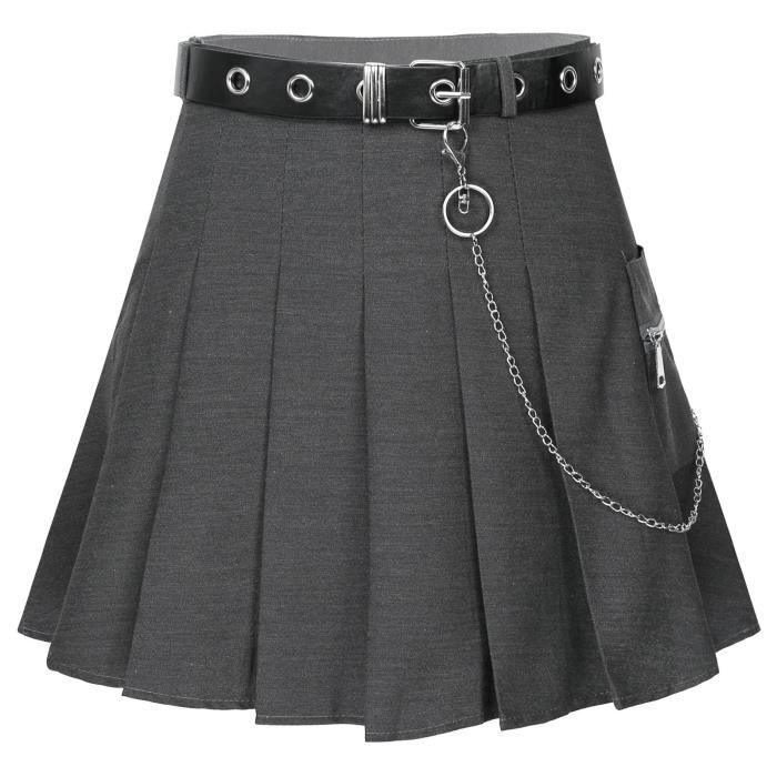 Jupe plissée grise écolière new arrivals