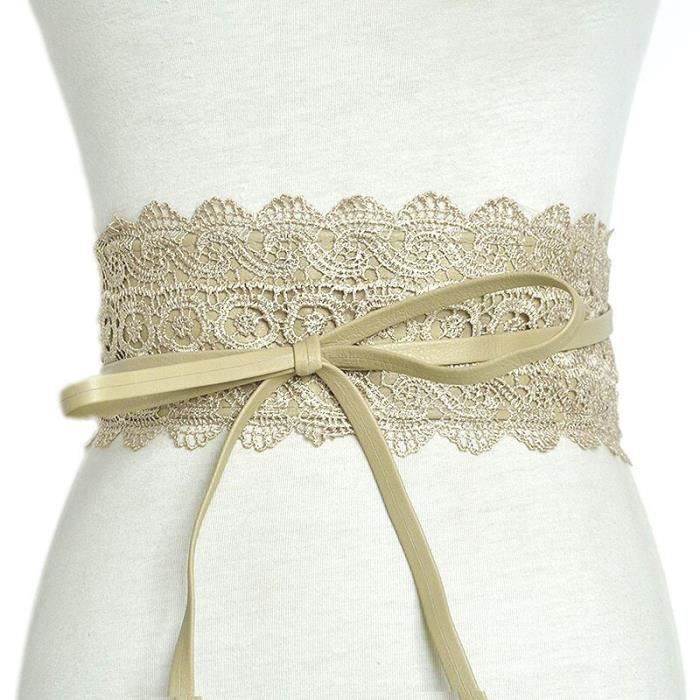 Yurosiay Ceinture à nœud pour femme - Vintage - Élastique - Large Yurosiay Ceinture à nœud pour femme - Vintage - Élastique - Large