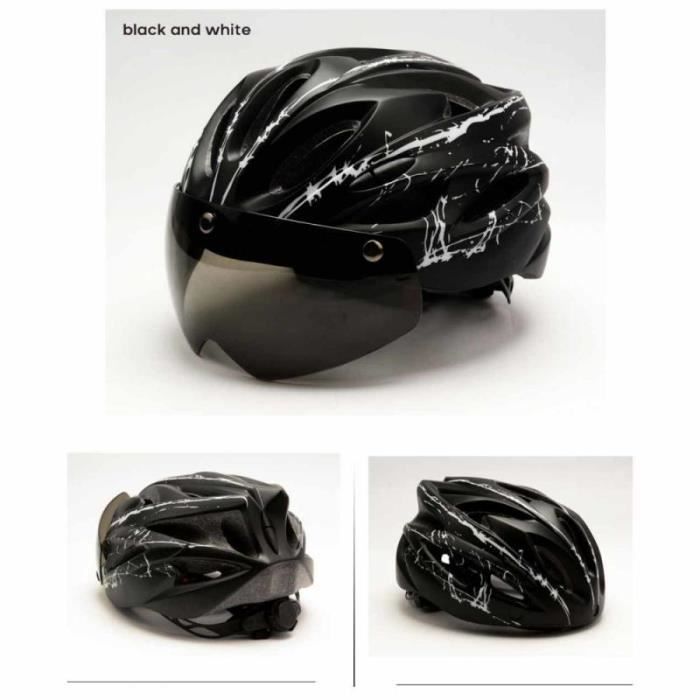 Casque De Vélo Avec Visière Magnétique - Léger (320g), 18 Ventilos - Taille Réglable 57-62cm - Unisexe