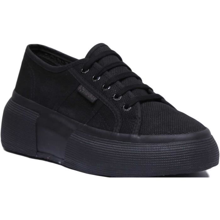 Baskets lacets en toile plateforme SUPERGA 2287 COTW