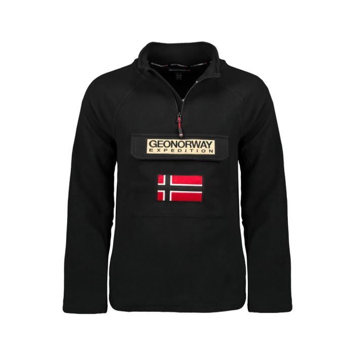Veste polaire zippée homme - Geographical Norway - TYMCLASS MEN HZ - Noir - Randonnée - Manches longues