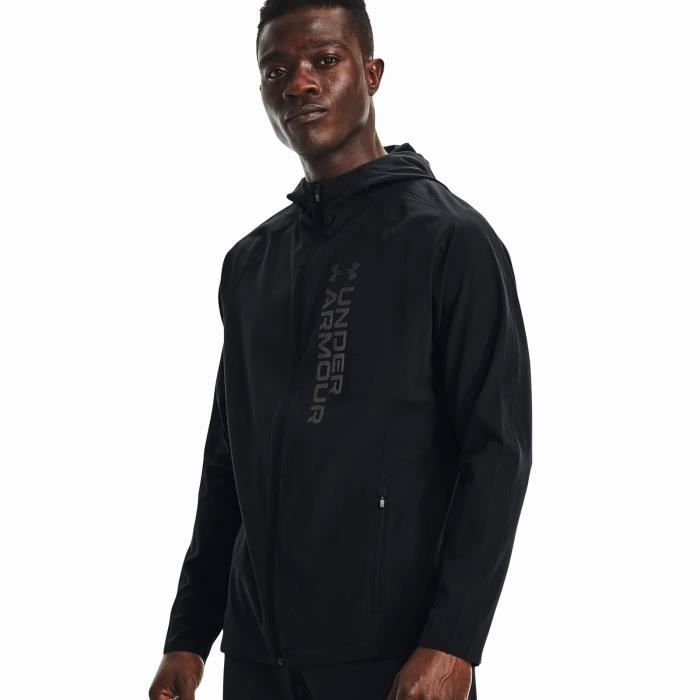 Veste coupe-vent Homme Under Armour Outrun The Storm - Noir - 1361502-001  Noir - Cdiscount Sport