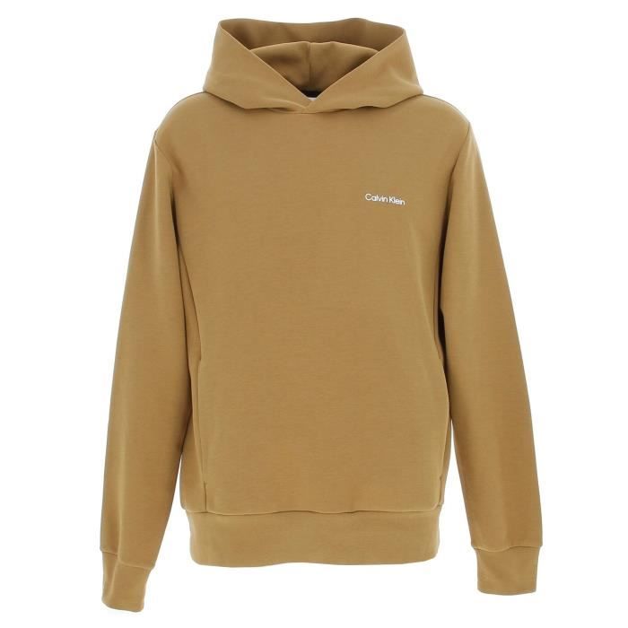 Sweat capuche hooded Micro logo repreve hoodie caramel - Calvin klein